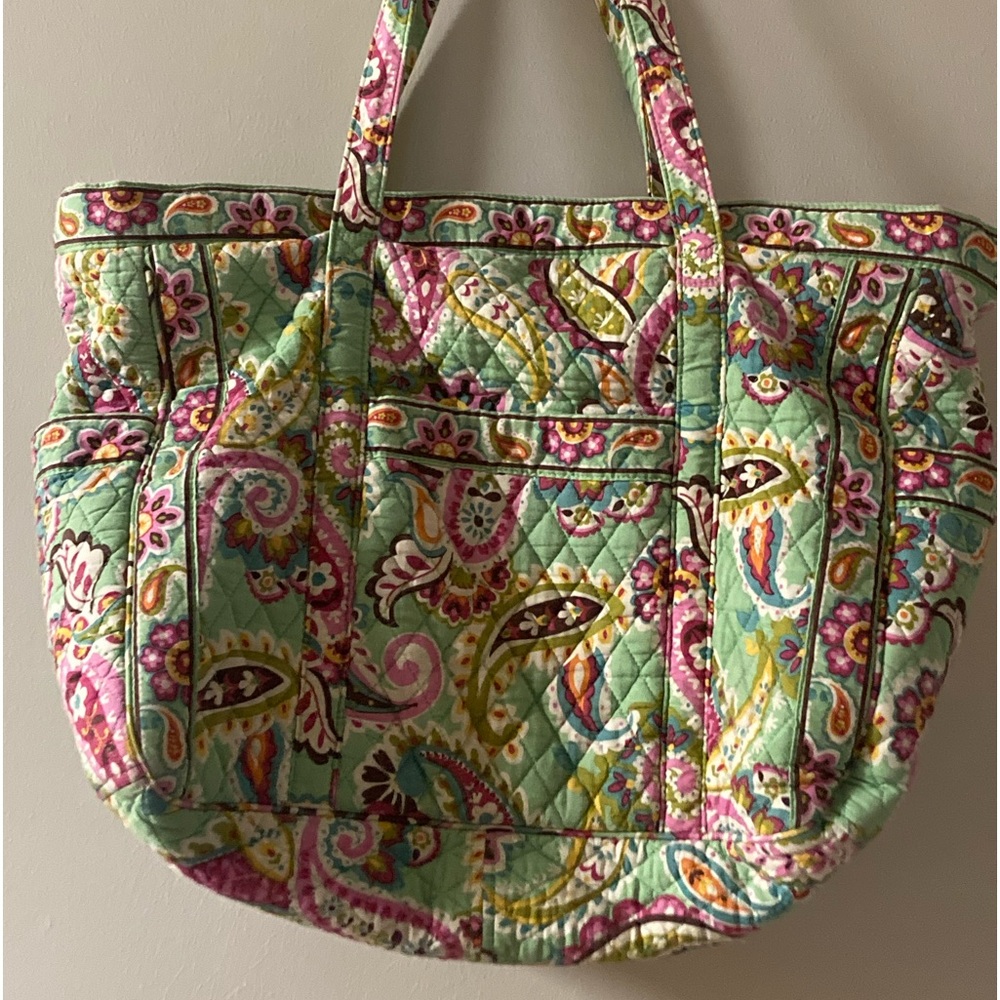 3 matching Vera Bradley, duffel bag, shower bag, hair straightener holder